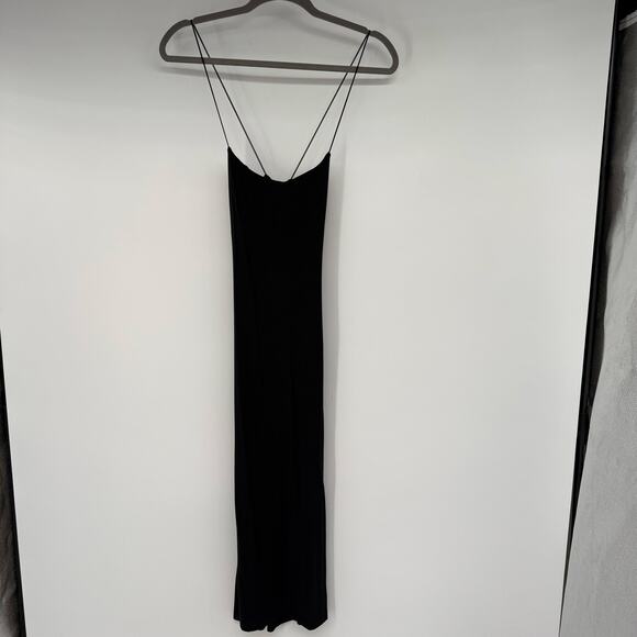 T Alexander Wang Strappy Cami Tank Dress Women's Size S Black Cut-Out Nightlife - Picture 2 of 8
